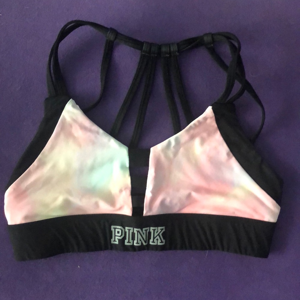 Pink Victoria Secret sports bra